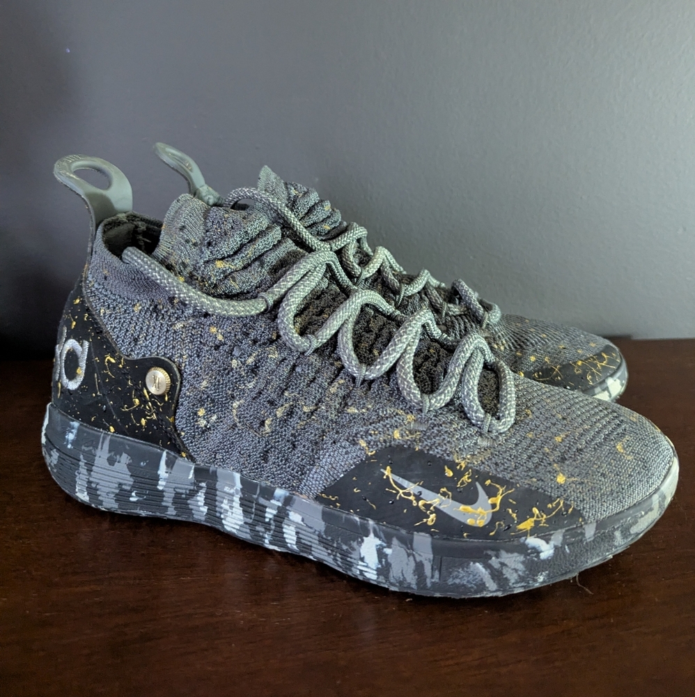 NIKE Zoom KD 11 Gold Splatter Sneaker Shoes